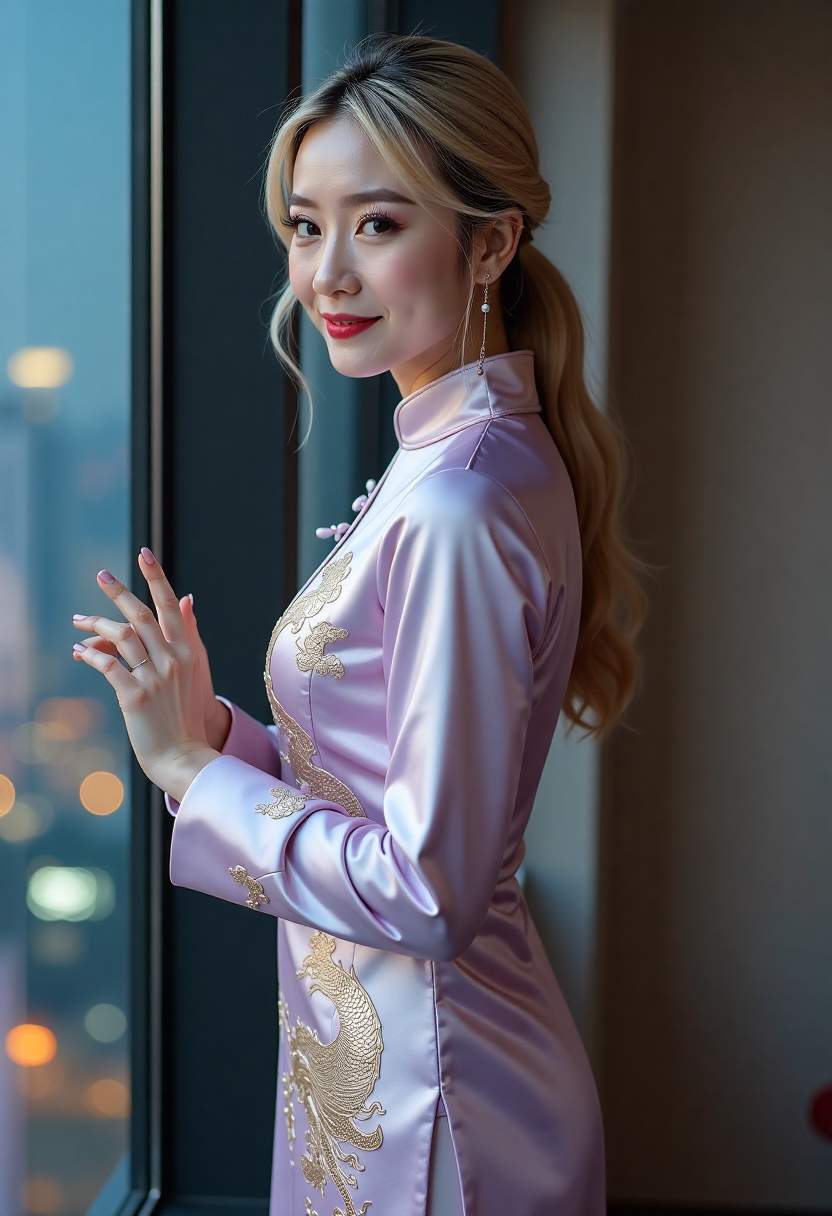 舞者在彩色灯光下练习派对舞步